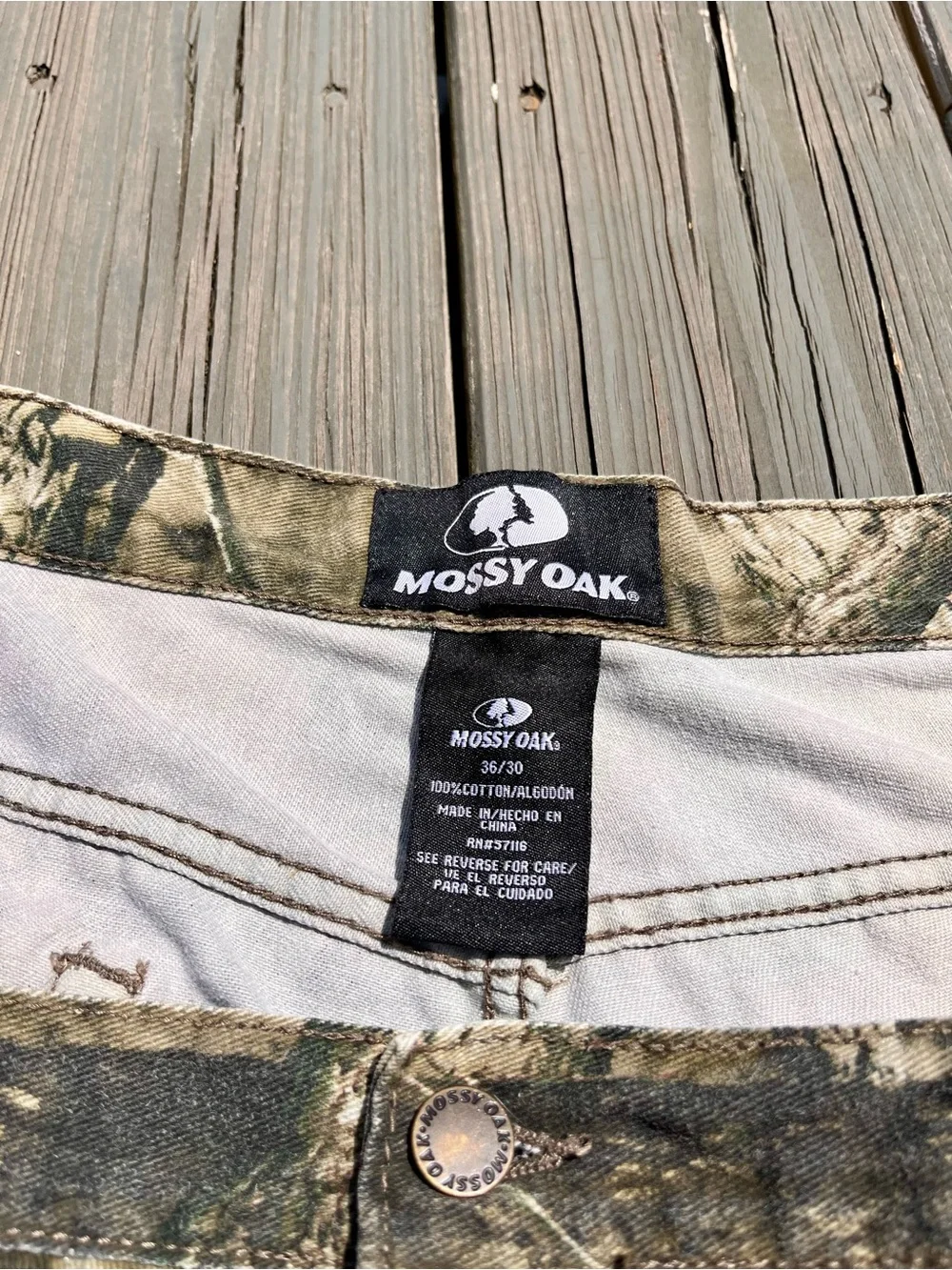 Mossy Oak Realtree-Inspired Camouflage Pants in Green and Brown